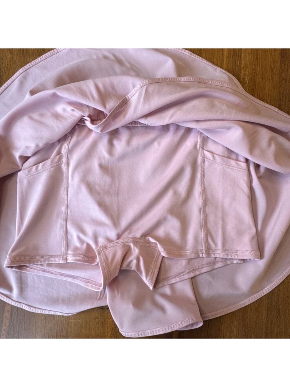 ALO YOGA Freestyle Skirt Ballet Pink Womens XS Skort Built-In Pocket Shorts - Picture 3 of 7